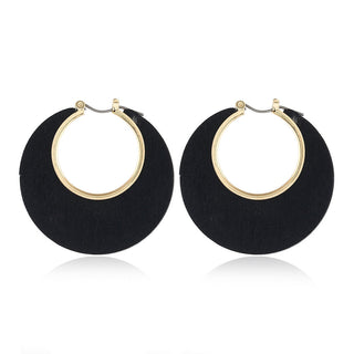Wooden Vintage Earrings For Women Bohemian Style  Geometric Wood Earrings 2022 Trendy Retro Rattan Earrings Statement Jewelry Alodia Store