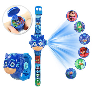 Disney Kid Cartoon Cool Ptojectio Watch Marvel Spider-Man Boy Unicorn Princess Elsa Flash Electronic Digital Student Toy Clock Alodia Store