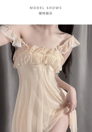 Nightgown Sleepwear Lingerie Dress Spaghetti Strap Alodia Store