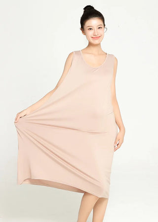 3XL-6XL  Modal Bamboo Fiber Thin Nightdress 2023 Sleeveless Nightgown Alodia Store