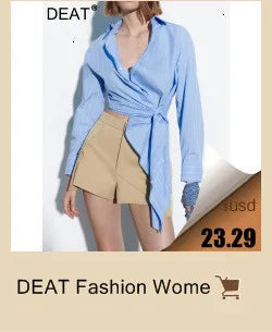 DEAT 2023 Autumn Women's Coat New Fashion Turn-down Collar Solid Alodia Store