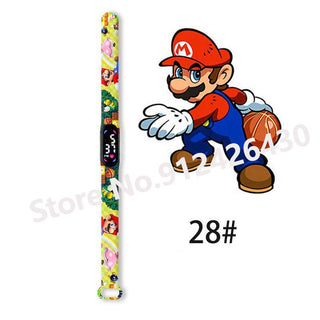 Super Mario Bros children‘s Watch Cartoon  Character Luigi Luminous Bracelet Watch LED Touch Waterproof Sports kids watch gifts Alodia Store