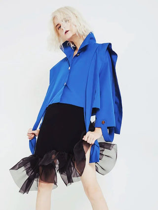 DEAT 2023 Autumn Women's Coat New Fashion Turn-down Collar Solid Alodia Store