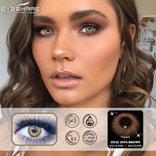 EYESHARE 1 Pair Natural Color Lens Eyes Yearly Color Contact Lenses for Eyes Beauty Contact Lenses Eye Cosmetic Color Lens Eyes Alodia Store