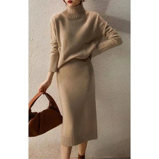 Autumn Knitted suit Korean with skirt two piece skirt set winter2 piece outfit Sweater 2023 Alodia Store