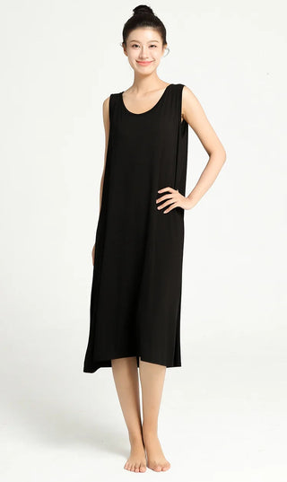 3XL-6XL  Modal Bamboo Fiber Thin Nightdress 2023 Sleeveless Nightgown Alodia Store