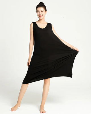 3XL-6XL  Modal Bamboo Fiber Thin Nightdress 2023 Sleeveless Nightgown Alodia Store