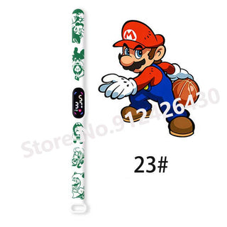 Super Mario Bros children‘s Watch Cartoon  Character Luigi Luminous Bracelet Watch LED Touch Waterproof Sports kids watch gifts Alodia Store