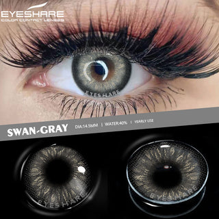 EYESHARE Eye Contacts 1pair YUCCA Series Gray Color Lenses Colored Contact Lens Beauty Eyes Cosmetic Eyecontact Contactlen Alodia Store