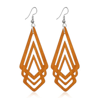 Wooden Vintage Earrings For Women Bohemian Style  Geometric Wood Earrings 2022 Trendy Retro Rattan Earrings Statement Jewelry Alodia Store