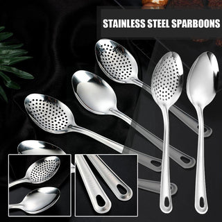 Stainless Steel Strainer Spoon Kitchen Colander Spoon Spoon Filter Strainer Food ScoopPerforated Skimmer Colander M0E8 Alodia Store