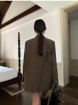 Black Long Sleeved Suit Jacket Alodia Store