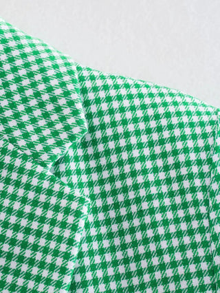 SLTNX TRAF Fashion Plaid Women's Blazers Alodia Store