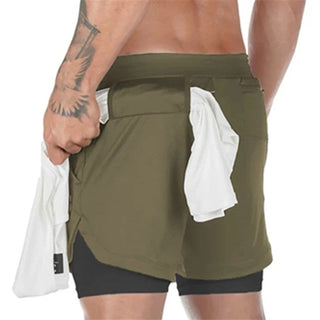 2023 Camo Running Shorts Men 2 In 1 Double-deck Quick Dry GYM Sport Shorts Fitness Jogging Workout Shorts Men Sports Short Pants Alodia Store