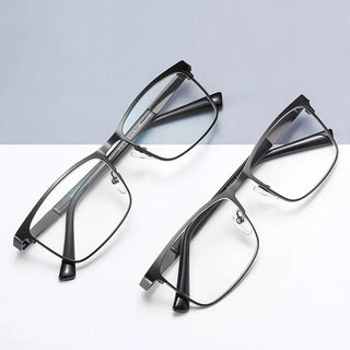 Fashion Metal Frame Simple Vintage Business Reading Glasses Anti-Blue Light Ultra Light Glasses Eye Protection For Men Women Alodia Store