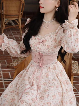 pink floral dress Alodia Store