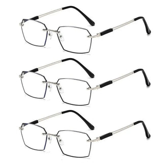 Anti-Blue Light Reading Glasses Metal High Definition Frame Eye Protection Ultra Light Office Eyeglasses Eyewear For Men Women Alodia Store