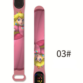 Super Mario children‘s Watch Cartoon Anime Character Luigi Luminous Bracelet Watch LED Touch Waterproof Sports kids watch gifts Alodia Store