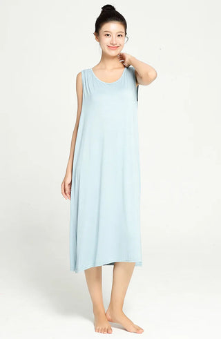 3XL-6XL  Modal Bamboo Fiber Thin Nightdress 2023 Sleeveless Nightgown Alodia Store