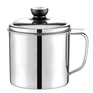 1PC Stainless Oil Filter Pot Lard Strainer Tank Alodia Store