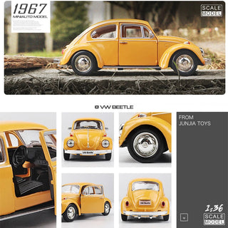 1:36 Mini Car 1967 VOLKSWAGEN Beetle Classic Alloy Car Model Diecasts Metal Toy Car Model Simulation Miniature Scale F346 Alodia Store