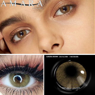 AMARA 1 Pair Colored Contact Lenses Natural Look Brown Eye Lenses Gray Contact Blue Lenses Fast Delivery Green Eye Alodia Store