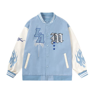 Leather Varsity Jacket Windbreaker High Street Hip-Hop Vintage Coat Clothing Alodia Store