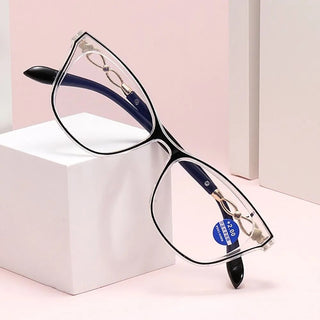 Men Women Portable Eye Protection Vintage Ultra Light Frame Reading Glasses Anti-Blue Light Eyeglasses Alodia Store