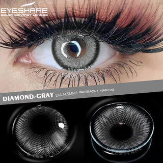 EYESHARE Eye Contacts 1pair YUCCA Series Gray Color Lenses Colored Contact Lens Beauty Eyes Cosmetic Eyecontact Contactlen Alodia Store