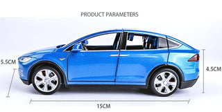1:32 Tesla Model-X Alloy Car Diecast Sound And Light Pull Back Model Toy Vehicle Metal Car Simulation Alodia Store