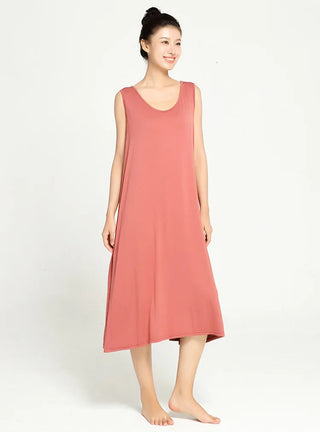 3XL-6XL  Modal Bamboo Fiber Thin Nightdress 2023 Sleeveless Nightgown Alodia Store