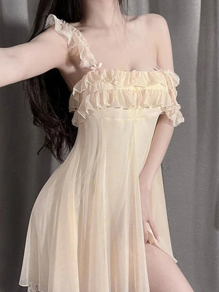 Nightgown Sleepwear Lingerie Dress Spaghetti Strap Alodia Store