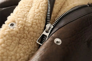 Faux Leather Coat Vintage Alodia Store