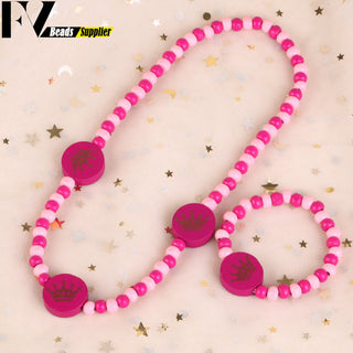 33 Style Colorful Wooden Cute Animal Flower Cartoon Children's Necklace Bracelet Girl's Child Jewelry Kids Toys Birthday Gifts Alodia Store