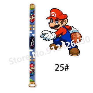 Super Mario Bros children‘s Watch Cartoon  Character Luigi Luminous Bracelet Watch LED Touch Waterproof Sports kids watch gifts Alodia Store