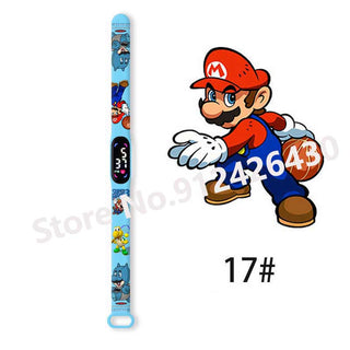 Super Mario Bros children‘s Watch Cartoon  Character Luigi Luminous Bracelet Watch LED Touch Waterproof Sports kids watch gifts Alodia Store