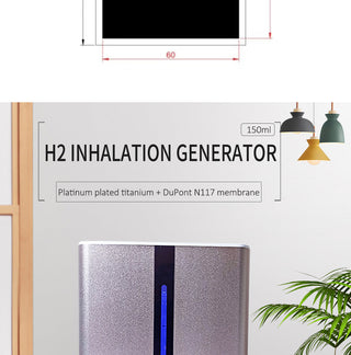Bluevida 99.99% High Purity Hydrogen Inhalation Machine Low Noise Make Hydrogen Water H2 Inhalation Generator SPE/PEM 150ml/m alodia store