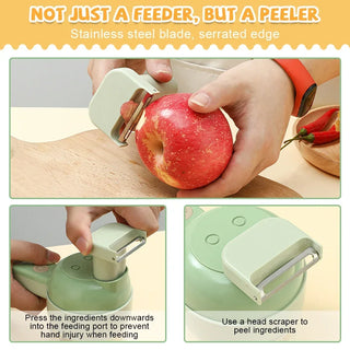 4in 1 Electric Food Processor USB Rechargeable Handheld Vegetable Slicer Multifunctional - Alodia Store