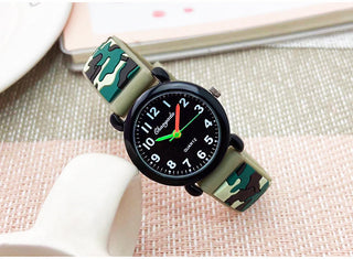 camouflage silicone strap quartz watches children kids students digital cool waterproof clocks Alodia Store