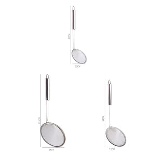 Filter Scoop Stainless Steel Fat Skimmer Spoon Fine Mesh Strainer Food Strainer With Handle Kitchen Oil Skimmer Strainer FU Alodia Store