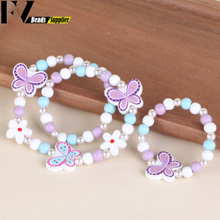 33 Style Colorful Wooden Cute Animal Flower Cartoon Children's Necklace Bracelet Girl's Child Jewelry Kids Toys Birthday Gifts Alodia Store