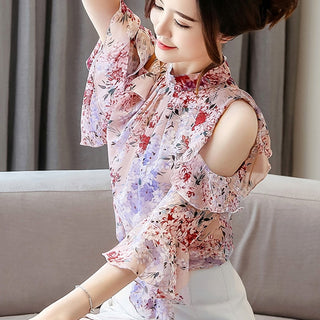 2023 Womens Sleeve Butterfly Sleeve Chiffon alodia store