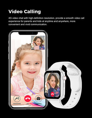 Kids 4G Smart Watch SOS GPS Location Tracker Sim Card Video Call WiFi Chat Camera Flashlight Waterproof Smartwatch Alodia Store
