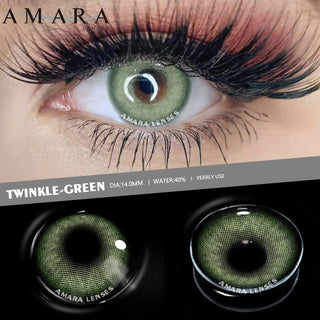 AMARA 1 Pair Colored Contact Lenses Natural Look Brown Eye Lenses Gray Contact Blue Lenses Fast Delivery Green Eye Alodia Store