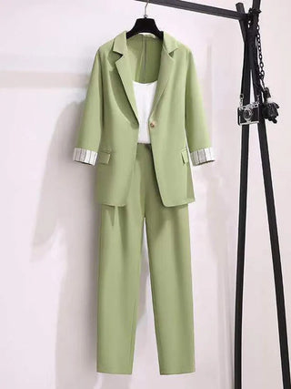 ]acket three piece jacket pants set Alodia Store
