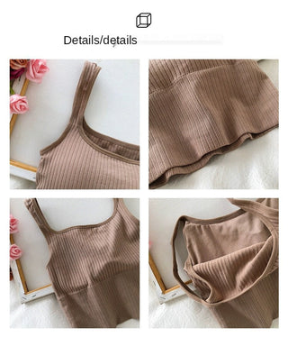 Elasticity TShirt Backless Camisole Female alodia store