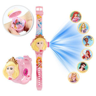 Disney Kid Cartoon Cool Ptojectio Watch Marvel Spider-Man Boy Unicorn Princess Elsa Flash Electronic Digital Student Toy Clock Alodia Store