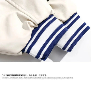 American Harajuku Blue Student Baseball Men's Coat Alodia Store