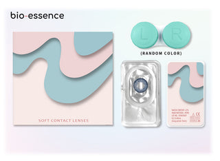 Bio-essence 1 Pair Colored Contact Lenses for Eyes Russian Girl Blue Lenses Monet Green Eye Lenses Big Eye Fashion Lenses Alodia Store