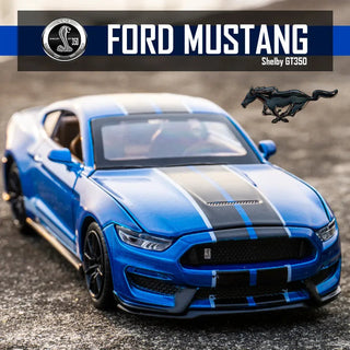 1:32 High Simulation Supercar Ford Mustang Shelby GT350 Car Model Alloy Pull Back Kid Toy Car 4 Open Door Children's Gifts GT500 Alodia Store